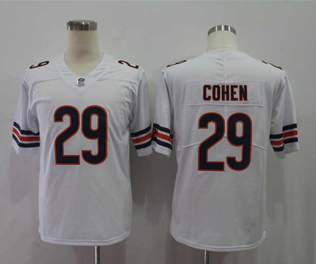 Men's Chicago Bears Tarik Cohen #29 White Jersey